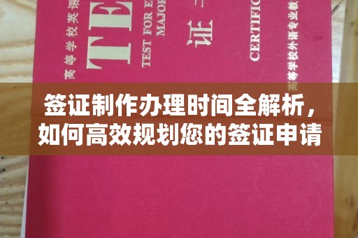 沿河签证制作办理时间全解析，如何高效规划您的签证申请流程